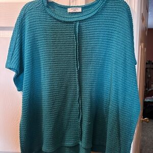 Zenana Outfitters Turquoise Cardigan Sweater